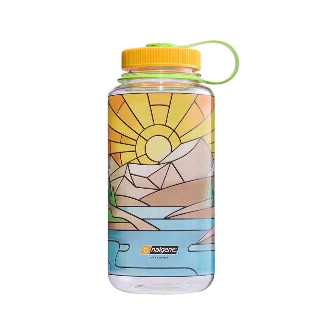 32oz Wide Mouth Stained Glass Print Bottles